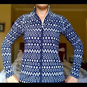 Coolibar swim jacket, sz small blue UPF 50+